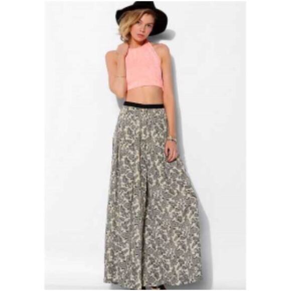 UO Staring At Stars Palazzo Wide Leg Pants paisley - Picture 7 of 8